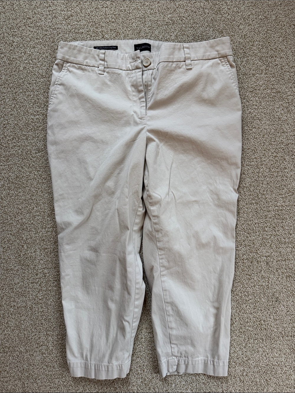 Talbots Light Beige Women’s Crop Chino Pants